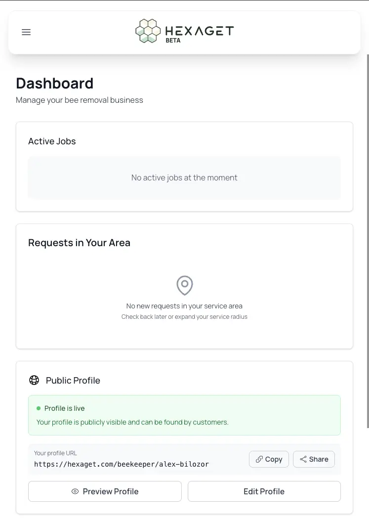 Mobile Dashboard