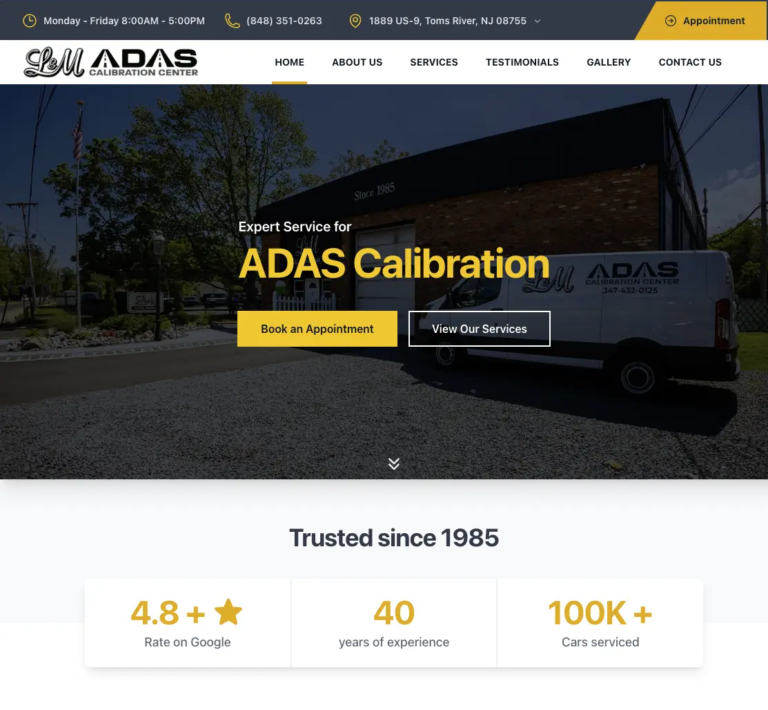 ADAS Website Homepage